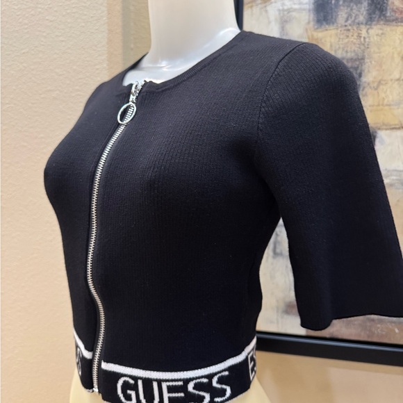 GUESS Logo Tape Zipped Crop Women’s Top. New with Tags - Picture 5 of 10